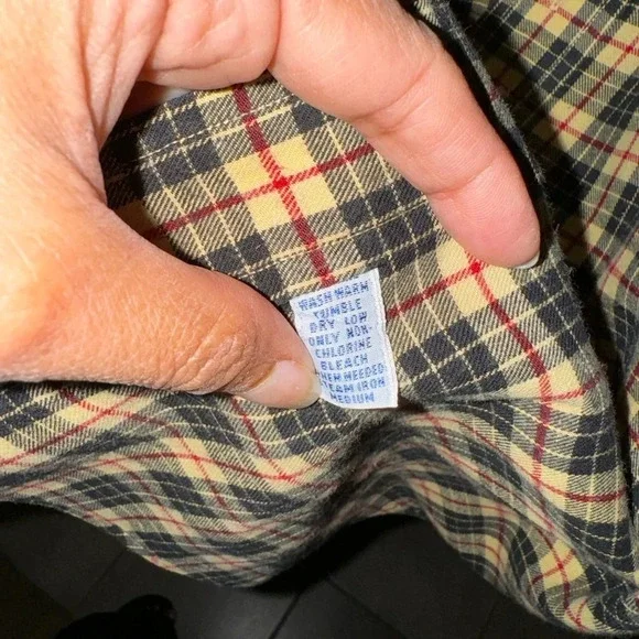 Ralph Lauren Classic Fit long slv button down Ylw Black & Red Plaid shirt Sz XL - Picture 4 of 8